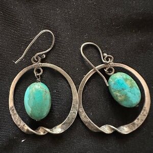 Silpada Turquoise Hoop Earrings